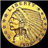 1909 $2.50 Gold Quarter Eagle LIGHTLY CIRCULATED