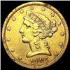 1901-S $5 Gold Half Eagle NEARLY UNCIRCULATED