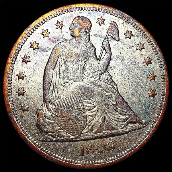 1846 Seated Liberty Dollar NEARLY UNCIRCULATED