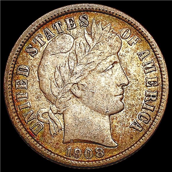1908-D Barber Dime CLOSELY UNCIRCULATED