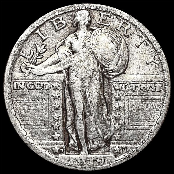 1919-D Standing Liberty Quarter LIGHTLY CIRCULATED