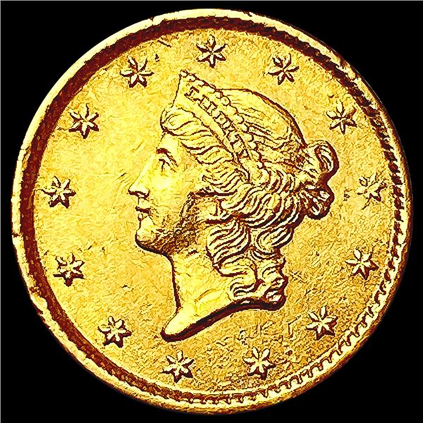 1854 Rare Gold Dollar CLOSELY UNCIRCULATED