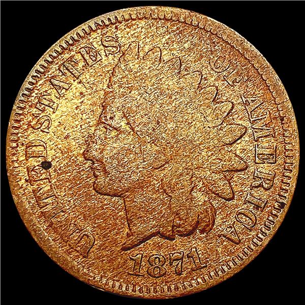 1871 Indian Head Cent LIGHTLY CIRCULATED