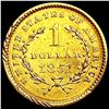 Image 2 : 1851 Rare Gold Dollar CLOSELY UNCIRCULATED