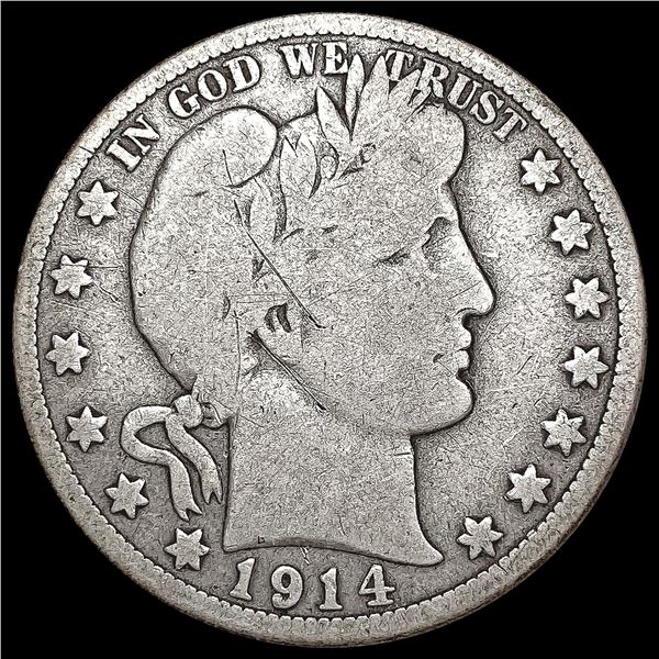 1914 Barber Half Dollar NICELY CIRCULATED