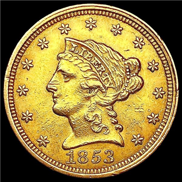 1853 $2.50 Gold Quarter Eagle CLOSELY UNCIRCULATED