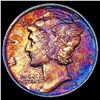 1942 Toned Mercury Dime GEM BU