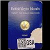 1980 Brtish Virgin Isles .75g Gold Coin GEM BU