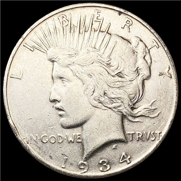 1934-D Silver Peace Dollar ABOUT UNCIRCULATED