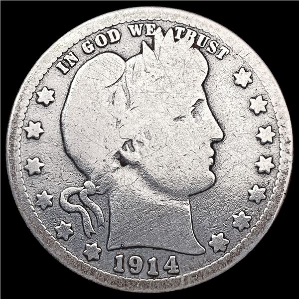 1914-D Barber Quarter NICELY CIRCULATED