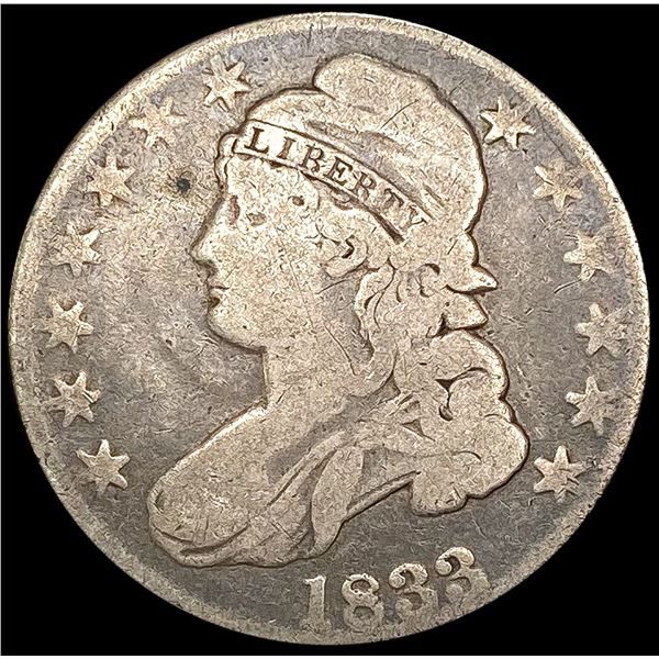 1833 Capped Bust Half Dollar NICELY CIRCULATED