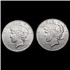 Image 1 : [2] Peace Silver Dollars [1924-S, 1927] CLOSELY UN
