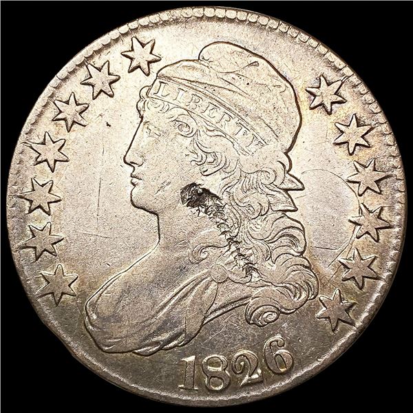 1826 Capped Bust Half Dollar LIGHTLY CIRCULATED