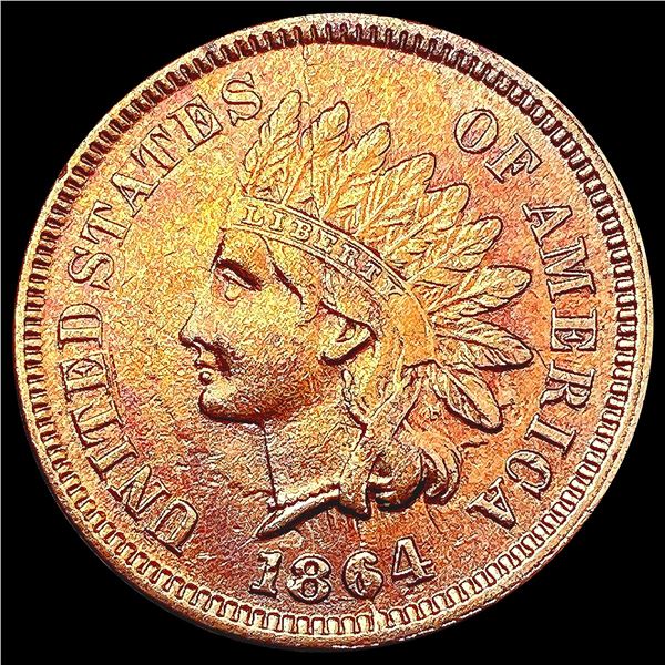 1864 RED Indian Head Cent CHOICE AU