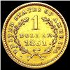 Image 2 : 1851 Rare Gold Dollar CLOSELY UNCIRCULATED