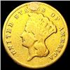 1857-S $3 Gold Piece NICELY CIRCULATED