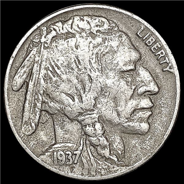 1937-D 3-Leg Buffalo Nickel NEARLY UNCIRCULATED