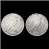 Image 2 : [2] Peace Silver Dollars [1927, 1927-D] CLOSELY UN