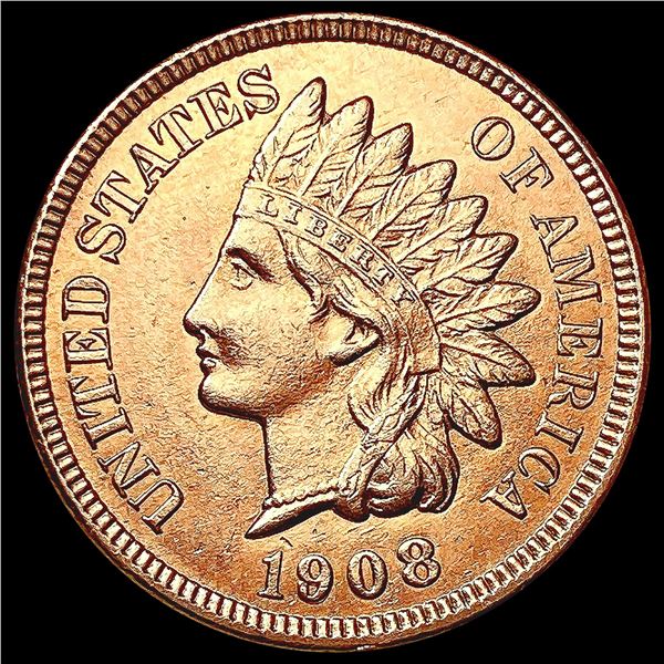 1908 RED Indian Head Cent GEM BU