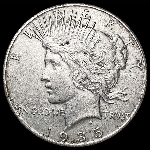 1935 Silver Peace Dollar CLOSELY UNCIRCULATED