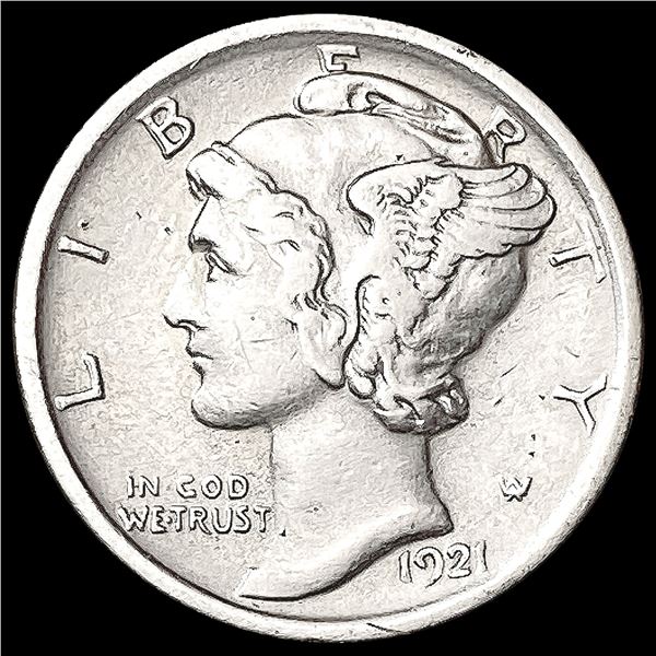 1921 Mercury Dime NEARLY UNCIRCULATED