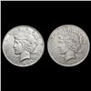 Image 1 : [2] Peace Silver Dollars [1924-S, 1927-D] CLOSELY