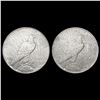 Image 2 : [2] Peace Silver Dollars [1924-S, 1927-D] CLOSELY