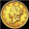 Image 1 : 1852-O Rare Gold Dollar ABOUT UNCIRCULATED