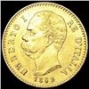 1882 Italy .1867oz Gold 20 Lire UNCIRCULATED