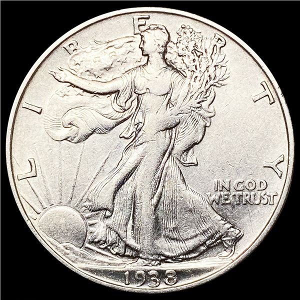 1938-D Walking Liberty Half Dollar CLOSELY UNCIRCU