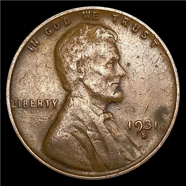 1931-S Wheat Cent ABOUT UNCIRCULATED