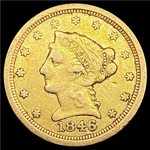 1846-O $2.50 Gold Quarter Eagle LIGHTLY CIRCULATED