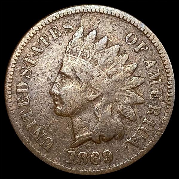 1869 Indian Head Cent NEARLY UNCIRCULATED
