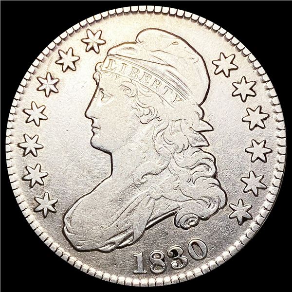 1830 Capped Bust Half Dollar LIGHTLY CIRCULATED