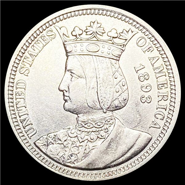 1893 Isabella Silver Quarter CLOSELY UNCIRCULATED
