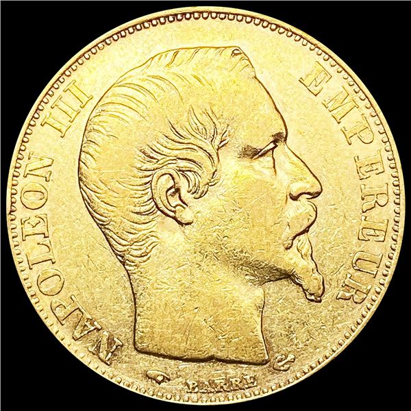 1859-A France .1867oz Gold 20 Francs CLOSELY UNCIR