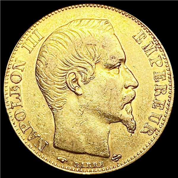 1857-A France .1867oz Gold 20 Francs CLOSELY UNCIR