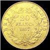 Image 2 : 1857-A France .1867oz Gold 20 Francs CLOSELY UNCIR