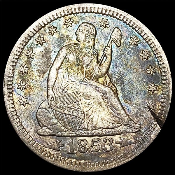 1853 Arws & Rays Seated Liberty Quarter HIGH GRADE