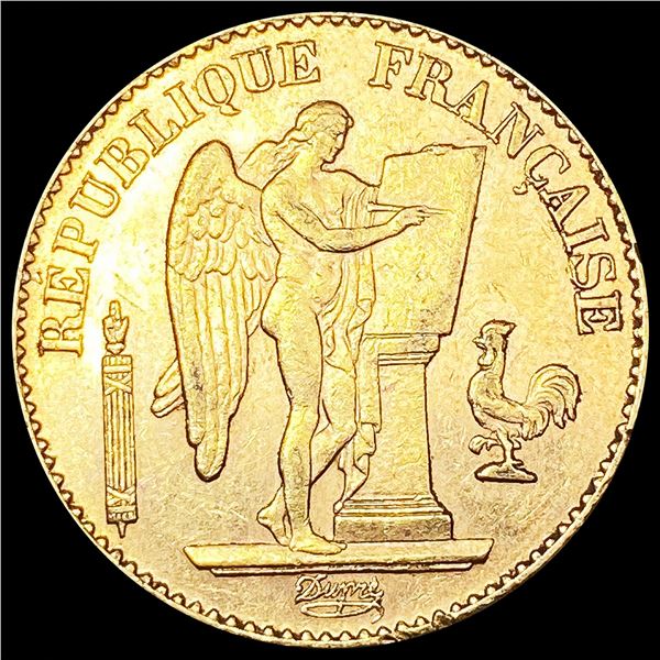 1897-A France .1867oz Gold 20 Francs NEARLY UNCIRC