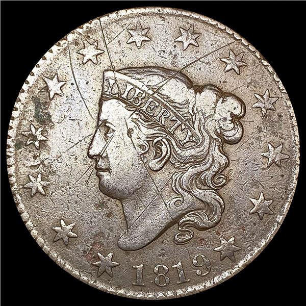 1819 Classic Head Large Cent NEARLY UNCIRCULATED