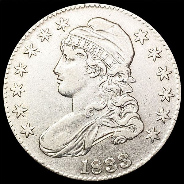 1833 Capped Bust Half Dollar NEARLY UNCIRCULATED