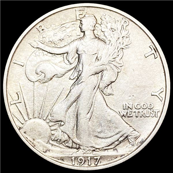 1917-S Walking Liberty Half Dollar NEARLY UNCIRCUL