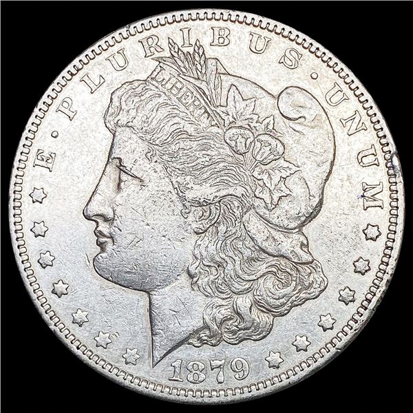 1879-S 7TF Rev 78 Morgan Silver Dollar ABOUT UNCIR