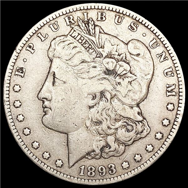 1893-CC Morgan Silver Dollar LIGHTLY CIRCULATED