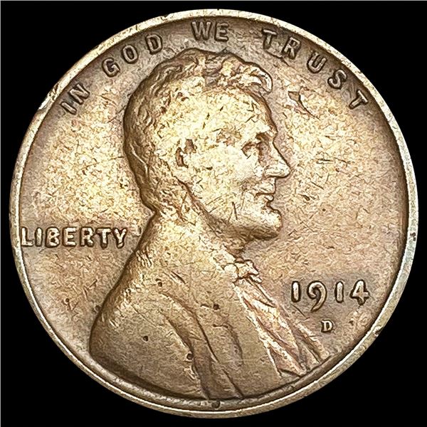 1914-D Wheat Cent LIGHTLY CIRCULATED