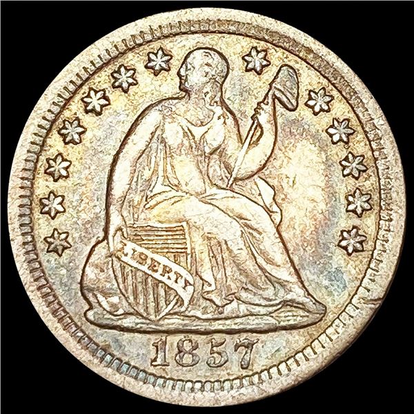 1857-O Seated Liberty Half Dime NEARLY UNCIRCULATE