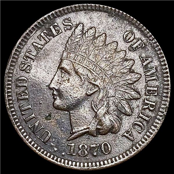 1870 Indian Head Cent CLOSELY UNCIRCULATED
