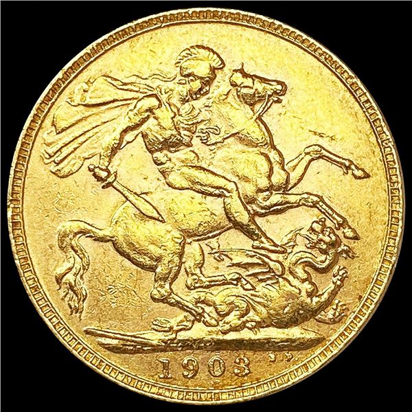 1903 G.Britain .1178oz Gold Sovereign CLOSELY UNCI
