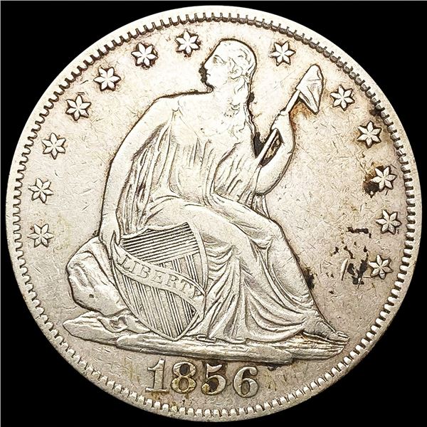 1856-S Seated Liberty Half Dollar LIGHTLY CIRCULAT